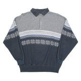 C&A 1/4 Zip Mens Sweatshirt Grey Collared XL