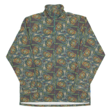 DECATHLON Abstract Mens Sweatshirt Green 1/4 Zip XL