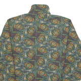 DECATHLON Abstract Mens Sweatshirt Green 1/4 Zip XL