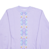 Womens Sweatshirt Purple Crew Neck L