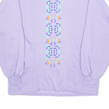 Womens Sweatshirt Purple Crew Neck L