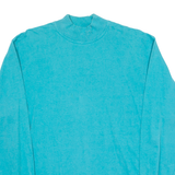 MASER Lightweight Mens Sweatshirt Blue High Neck M