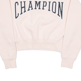 CHAMPION Cropped Womens Sweatshirt Pink Crew Neck XS