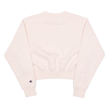 CHAMPION Cropped Womens Sweatshirt Pink Crew Neck XS
