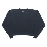 NIKE Pinwheel Cropped Womens Sweatshirt Black Crew Neck XS