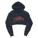 ADIDAS Cropped Womens Black Hoodie UK 6