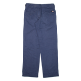 DICKIES Workwear Mens Trousers Blue Regular Straight W30 L32
