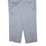 Pinstripe Mens Trousers Grey Regular Tapered W38 L28