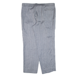 Pinstripe Mens Trousers Grey Regular Tapered W38 L28