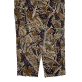 PRESTIGE Woodland Camo Cargo Mens Trousers Green Regular Straight W34 L29