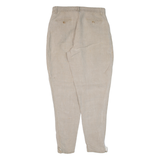 BERNSUMON Womens Trousers Beige Slim Tapered Linen W30 L28