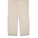 Cargo Mens Trousers Cream Relaxed Straight W33 L33