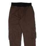 EUGEN LORDS Cargo Womens Trousers Brown Regular Straight W29 L29