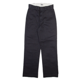 DICKIES Workwear Mens Trousers Black Slim Straight W25 L26