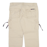 NEBULUS Cargo Mens Trousers Cream Regular Straight W34 L28