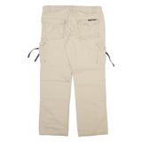 NEBULUS Cargo Mens Trousers Cream Regular Straight W34 L28