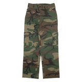 Camo Cargo Mens Trousers Green Regular Straight W27 L26