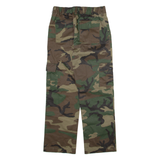 Camo Cargo Mens Trousers Green Regular Straight W27 L26