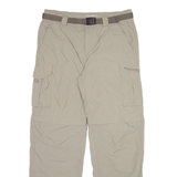 COLUMBIA Detachable Legs Mens Trousers Beige Regular Straight Nylon W31 L30
