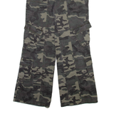 Camo Cargo Womens Trousers Green Regular Wide-Leg W26 L30