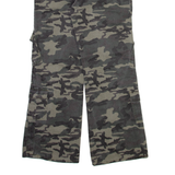 Camo Cargo Womens Trousers Green Regular Wide-Leg W26 L30
