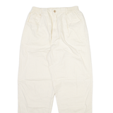 SPENGLER Womens Trousers Cream Relaxed Tapered W26 L29