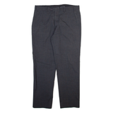 Mens Trousers Grey Regular Straight W32 L28