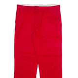 LACOSTE Mens Trousers Red Regular Straight W32 L28