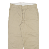 DICKIES Mens Trousers Beige Regular Straight W34 L27