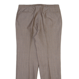 Mens Trousers Brown Regular Straight W34 L31