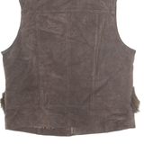 YESSICA Faux Fur Womens Gilet Brown Leather UK 14