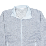 COLUMBIA Womens Fleece Jacket Blue Herringbone XL