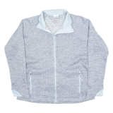 COLUMBIA Womens Fleece Jacket Blue Herringbone XL