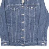 LEVI'S Womens Sherpa Lined Denim Jacket Blue S