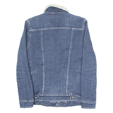 LEVI'S Womens Sherpa Lined Denim Jacket Blue S