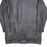 Sherpa Lined Mens Jacket Black Leather M