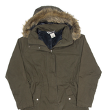 COLUMBIA Womens Parka Jacket Green Hooded L