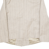 Womens Blazer Jacket Grey 90s Striped L