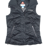 COLUMBIA Down Insulated Womens Puffer Gilet Black Hooded S