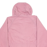 LL BEAN Womens Chore Jacket Pink 90s Hooded M