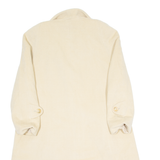 DELMOD Womens Overcoat Coat Cream Wool 90s M
