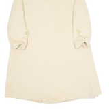 DELMOD Womens Overcoat Coat Cream Wool 90s M