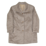 RENE SCHAAD Womens Overcoat Coat Grey 90s L