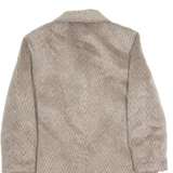 RENE SCHAAD Womens Overcoat Coat Grey 90s L