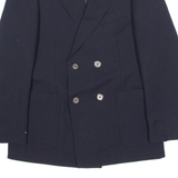 Mens Blazer Jacket Blue Wool 90s M
