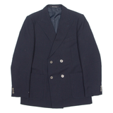 Mens Blazer Jacket Blue Wool 90s M
