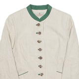 STEINBOCK Womens Blazer Jacket Beige 90s S