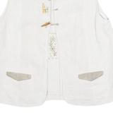 IMPERIAL LANDHAUS Womens Gilet Cream Linen 90s L