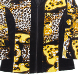 MISS ULRIKE Womens Jacket Black Velvet 90s Crazy Pattern M