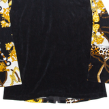 MISS ULRIKE Womens Jacket Black Velvet 90s Crazy Pattern M